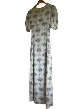 Vintage Flower Basket Cotton Dress
